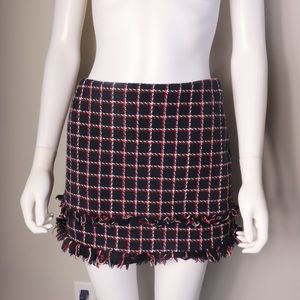 Zara Ruffled Tattered School Girl Plaid Skirt